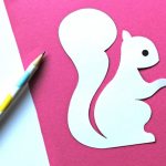 Paper squirrel stencil